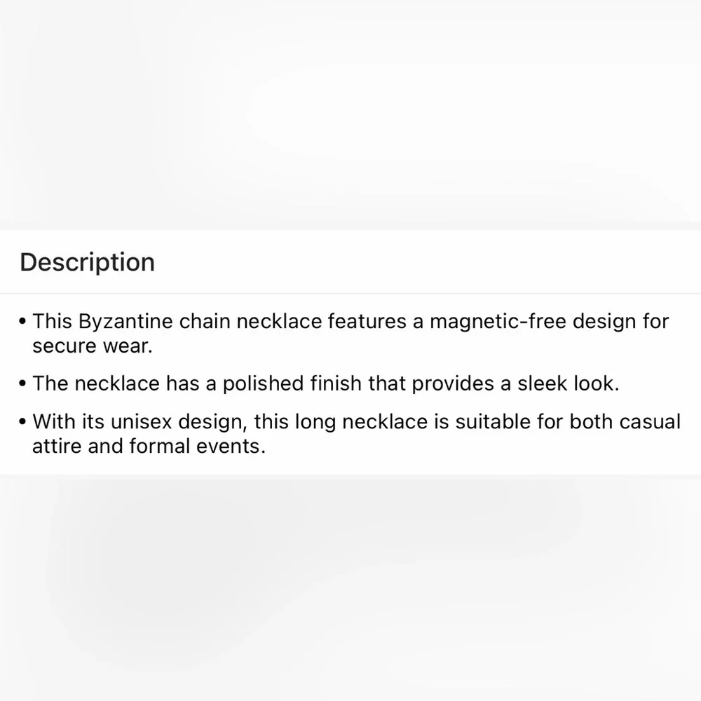 Men’s Byzantine 304L Stainless Steel Chunky Silver 5mm Chain Link Necklace - Picture 12 of 12